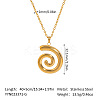 Minimalist Ocean 304 Stainless Steel Pendant Necklaces for Women HW3248-2-1
