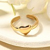 304 Stainless Steel Open Cuff Rings for Women RJEW-R010-04G-2