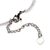 Natural Amethyst Pendant Necklaces NJEW-G143-02L-3