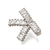 Rack Plating Brass Clear Cubic Zirconia Bowknot Connector Charms KK-H508-24P-2