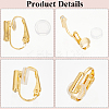 24Pcs Brass Clip-on Earring Converters Findings KK-SP0001-16G-6