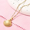 Summer Beach 304 Stainless Steel Pendant Rope Chain Necklaces for Women LS-STAS-Z108-01G-07-1
