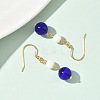 Electroplated 304 Stainless Steel Cat Eye Dangle Earrings EJEW-Z129-14G-02-3