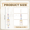 1Pc Hanging Crystal Aurora Wind Chimes HJEW-LP0002-63-2