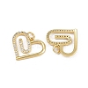 Brass Micro Pave Clear Cubic Zirconia Pendants ZIRC-I367-14G-08-2