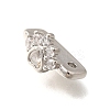Brass Clear Cubic Zirconia Spacer Bars KK-C031-49P-2