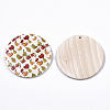 Fruit Seris Printed Wood Pendants WOOD-S045-103B-07-2