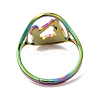 Ion Plating(IP) 304 Stainless Steel Yoga Adjustable Ring for Women RJEW-M149-27RC-2