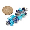 Natural Lapis Lazuli & Synthetic Turquoise Chip Beaded Pendant Decorations HJEW-JM01234-02-2