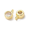 Brass Micro Pave Clear Cubic Zirconia Pendants KK-K360-13G-2