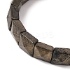 Natural Pyrite Beads Stretch Bracelets for Women Men BJEW-C097-06-05-2