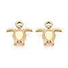 304 Stainless Steel Turtle Charms X-STAS-T072-53G-1