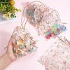 100Pcs Gold Stamping Heart Organza Gift Bags OP-PH0001-37B-3