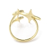 Brass Star Open Cuff Ring for Women LS-RJEW-A042-01B-3