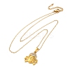 304 Stainless Steel Crystal Rhinestone Skull Pendant Necklaces LS-NJEW-Z057-03C-G-4