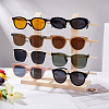 2-Row 8-Slot Wooden Eyeglasses Organizer Display Stands ODIS-WH0070-76-5