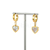 Vintage 201 Stainless Steel Heart Hoop Earrings JU3003-4