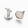 Tarnish Resistant 304 Stainless Steel Cufflinks Settings LS-STAS-E471-03A-P-1