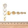 304 Stainless Steel Acrylic Flat Round Dangle Stud Earrings LS-EJEW-F392-02G-3