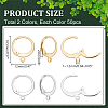 100Pcs 2 Colors 304 Stainless Steel Leverback Earring Findings STAS-PH0005-69-2