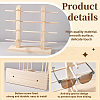 2-Row 8-Slot Wooden Eyeglasses Organizer Display Stands ODIS-WH0070-76-4