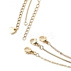 3Pcs 3 Style Brass Star & Heart & Cross Pendant Necklaces Set with Satellite Chains NJEW-JN04074-6