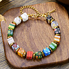 Millefiori Lampwork Beaded Bracelets for Women WGC5980-01-1