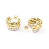 Brass Thick Arch Stud Earring EJEW-C056-03G-2