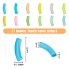 120Pcs 12 Style Opaque Acrylic Beads MACR-FH0001-17-2