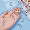 4Pcs 2 Colors 304 Stainless Steel Screw Carabiner Lock Charms STAS-UN0060-75-3