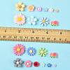 100Pcs 10 Styles Opaque Resin Cabochons CRES-FS0001-25-5