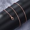Brass Boston Link Chains Necklaces for Women NJEW-D302-59RG-4