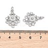 SHEGRACE Brass Pave Clear Cubic Zirconia Flower Chandelier Components Links XGRQ29316-393P-3