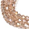Transparent Electroplate Glass Beads Strands EGLA-A039-T3mm-B12-3