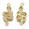 Brass Micro Pave Cubic Zirconia Links connectors X-ZIRC-T014-006-NF-2