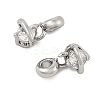 Brass Micro Pave Cubic Zirconia Pendants KK-U056-13P-2