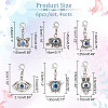 4 Sets Evil Eye Pendant Decorations HJEW-NB0001-68-2