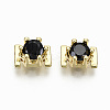 Brass Micro Pave Cubic Zirconia Cabochons KK-S061-48G-A-NR-1