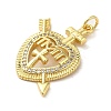 Mother's Day Brass Micro Pave Clear Cubic Zirconia Pendants FIND-Z041-20H-2