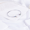 1Pc Elegant Brass Cubic Zirconia Leaf Cuff Bangles for Women BJEW-LP0003-33P-01-3