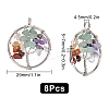 Chakra Themed Natural & Synthetic Gemstone Pendants G-SC0002-23P-2