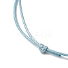 2Pcs 2 Styles Waxed Polyester Braided Bead Bracelets BJEW-JB11106-5