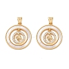 Brass Micro Pave Cubic Zirconia Pendants KK-U070-02E-G-1