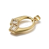 Brass Micro Pave Cubic Zirconia Pendants KK-C090-22G-2