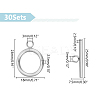 30 Sets 304 Stainless Steel Toggle Clasps STAS-UN0057-52-3
