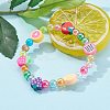 Handmade Polymer Clay Beads Stretch Bracelets for Kids BJEW-JB06326-02-2
