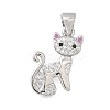 Brass Micro Pave Cubic Zirconia Pendants KK-D431-017P-1
