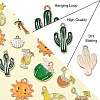 40Pcs 8 Styles Alloy Enamel Pendants ENAM-CJ0006-10-3