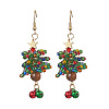 Glass Seed Beaded Dangle Earrings EJEW-MZ00170-1