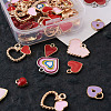 Kissitty Alloy Enamel Pendants PALLOY-KS0002-04-6